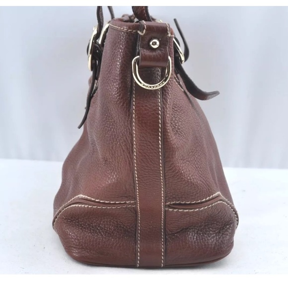Authentic BURBERRY Vintage Leather Shoulder Tote Bag Brown - Picture 4 of 16